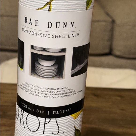 NWT Rae Dunn White and Yellow Lemon Shelf Liner 17.75”x8ft Non Adhesive - Picture 2 of 7